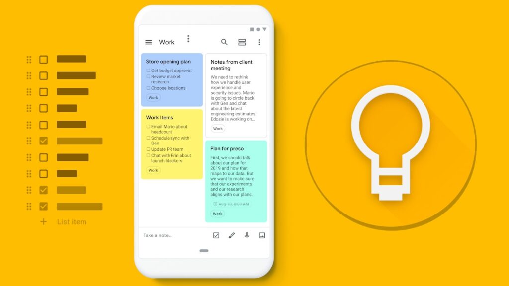 Conheça o Google Keep e se organize